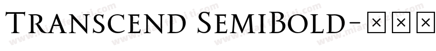 Transcend SemiBold字体转换
